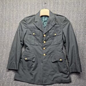 Vintage 84 US Army Class A Jacket Green Wool Blazer 42 L Military Uniform Coat